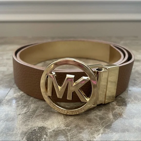Michael kors belt used Michael Kors Belts 2 Pieces. Logo Belts. Gold and Brown New  main image 3